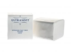 Caprice Ultrasoft Interleaved Toilet Tissue 2ply 250's / 36 ctns
